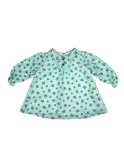 Blusa Verde Flores 3-6 Meses