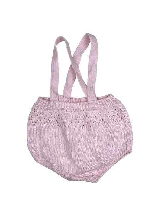 Knitted Baby Romper with Straps 3-6 Months