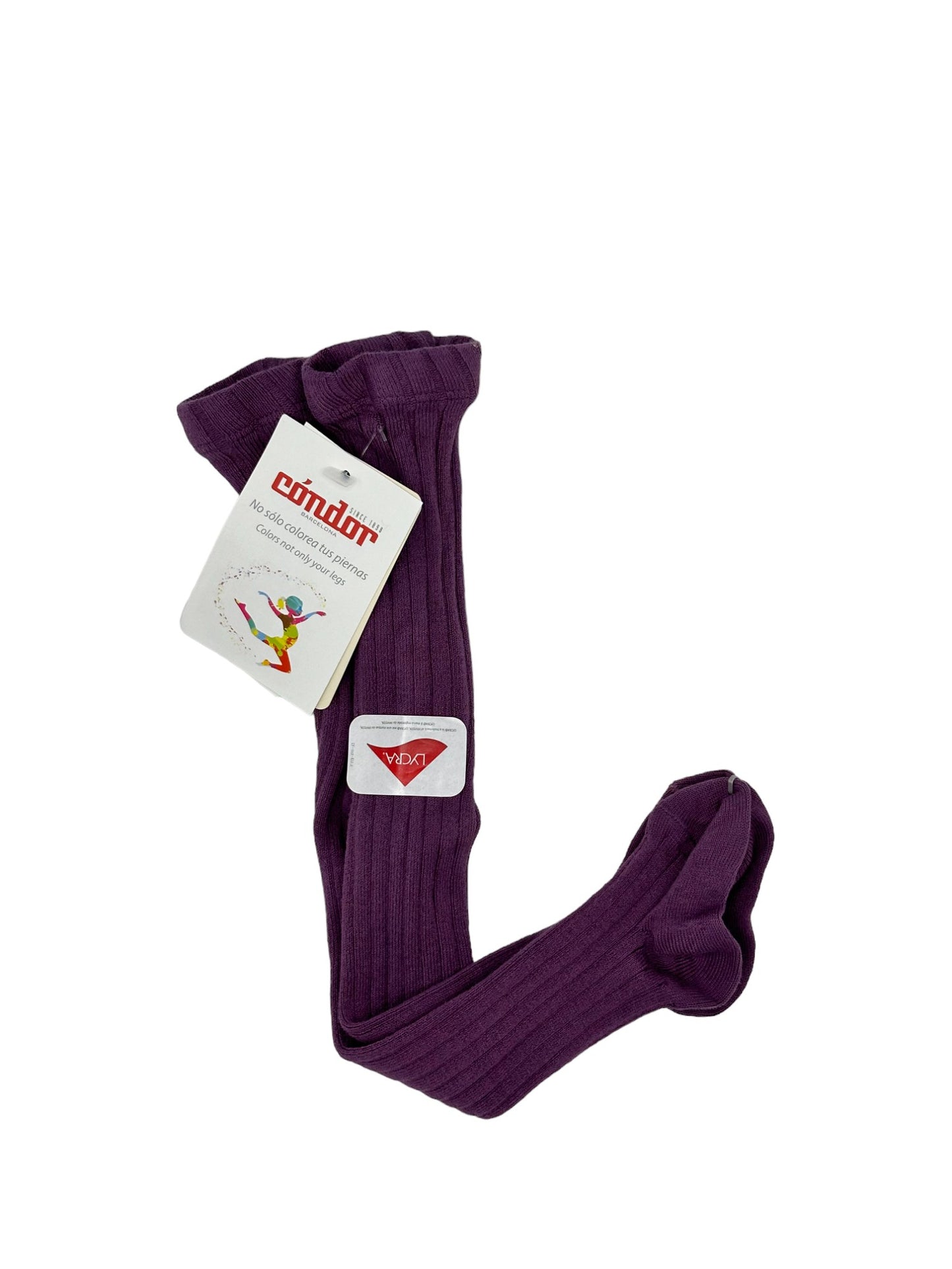 Collants Canelados Roxo 3-6 Meses