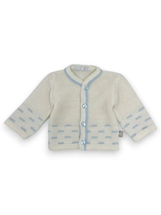 Casaco Malha Branco 1-3 Meses