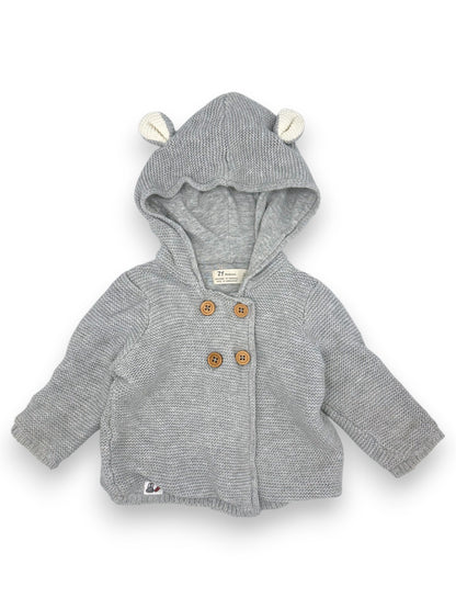 Casaco de Malha Capuz 1-3 Meses