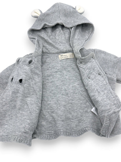 Casaco de Malha Capuz 1-3 Meses