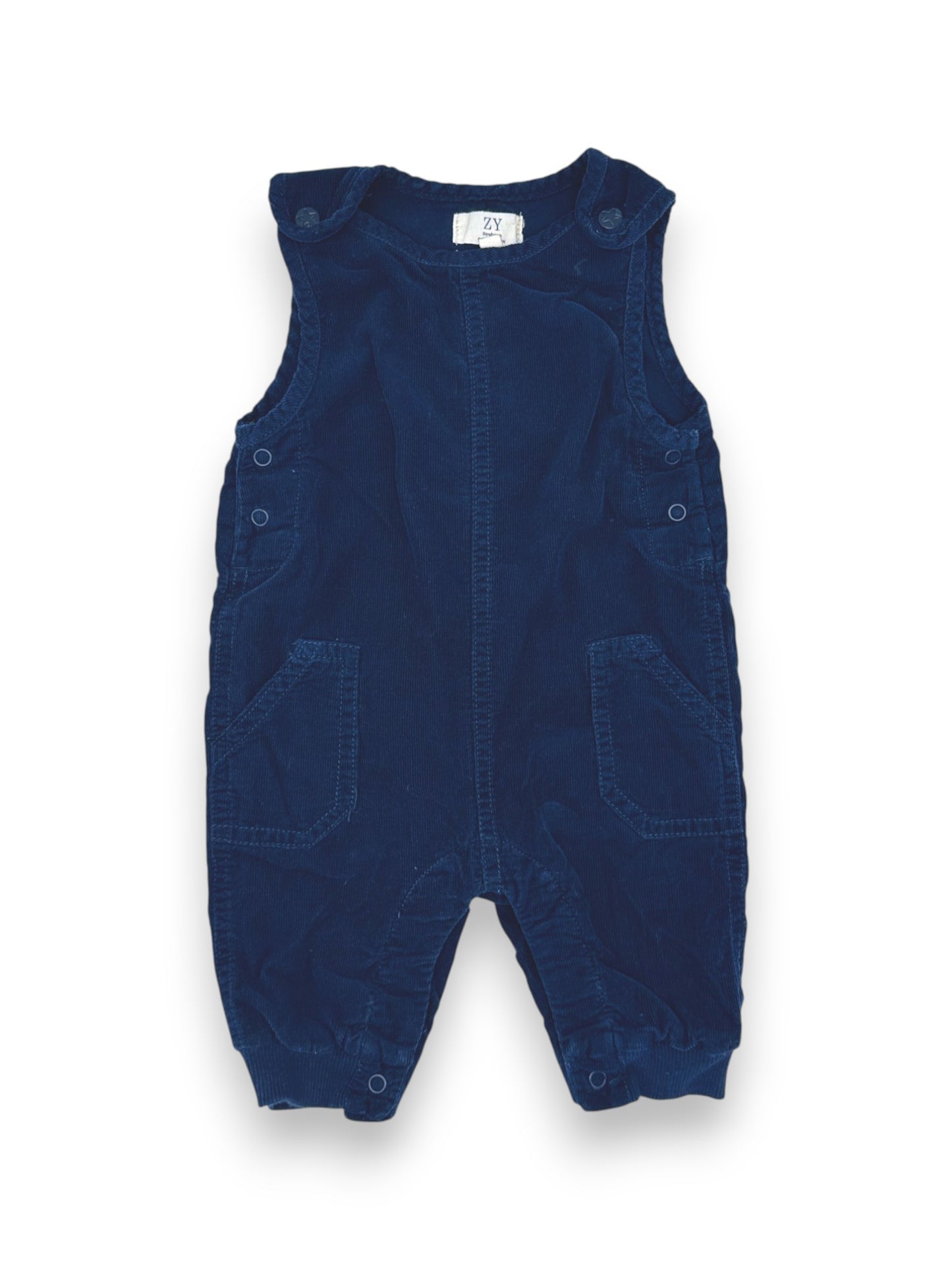 Jardineiras Azuis Bombazine 1-3 Meses