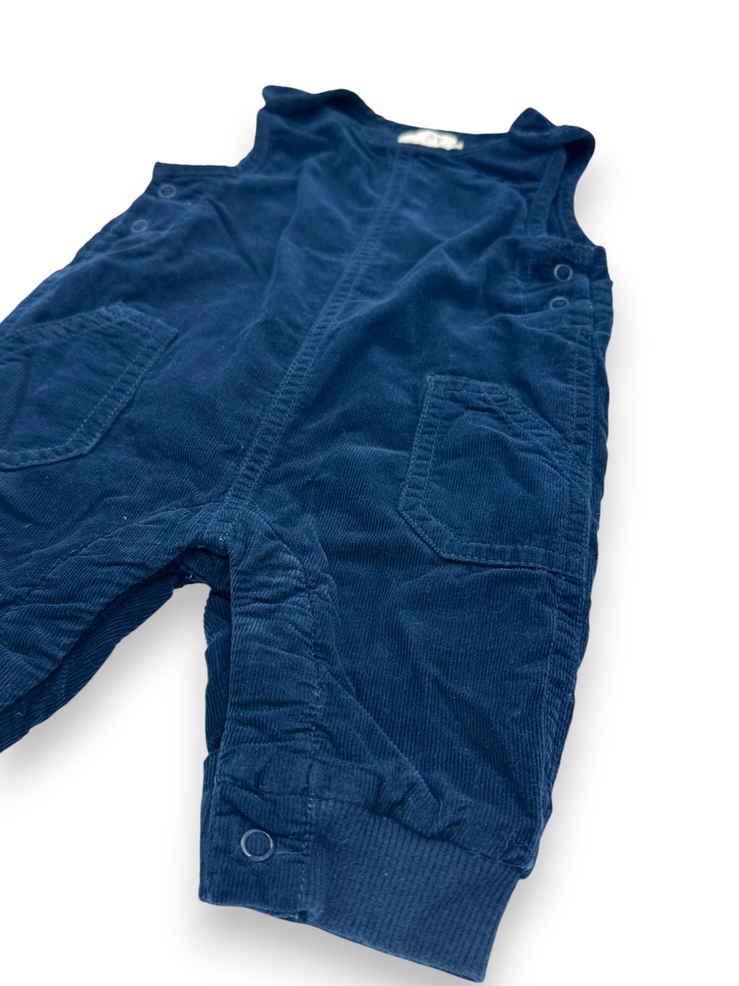 Jardineiras Azuis Bombazine 1-3 Meses