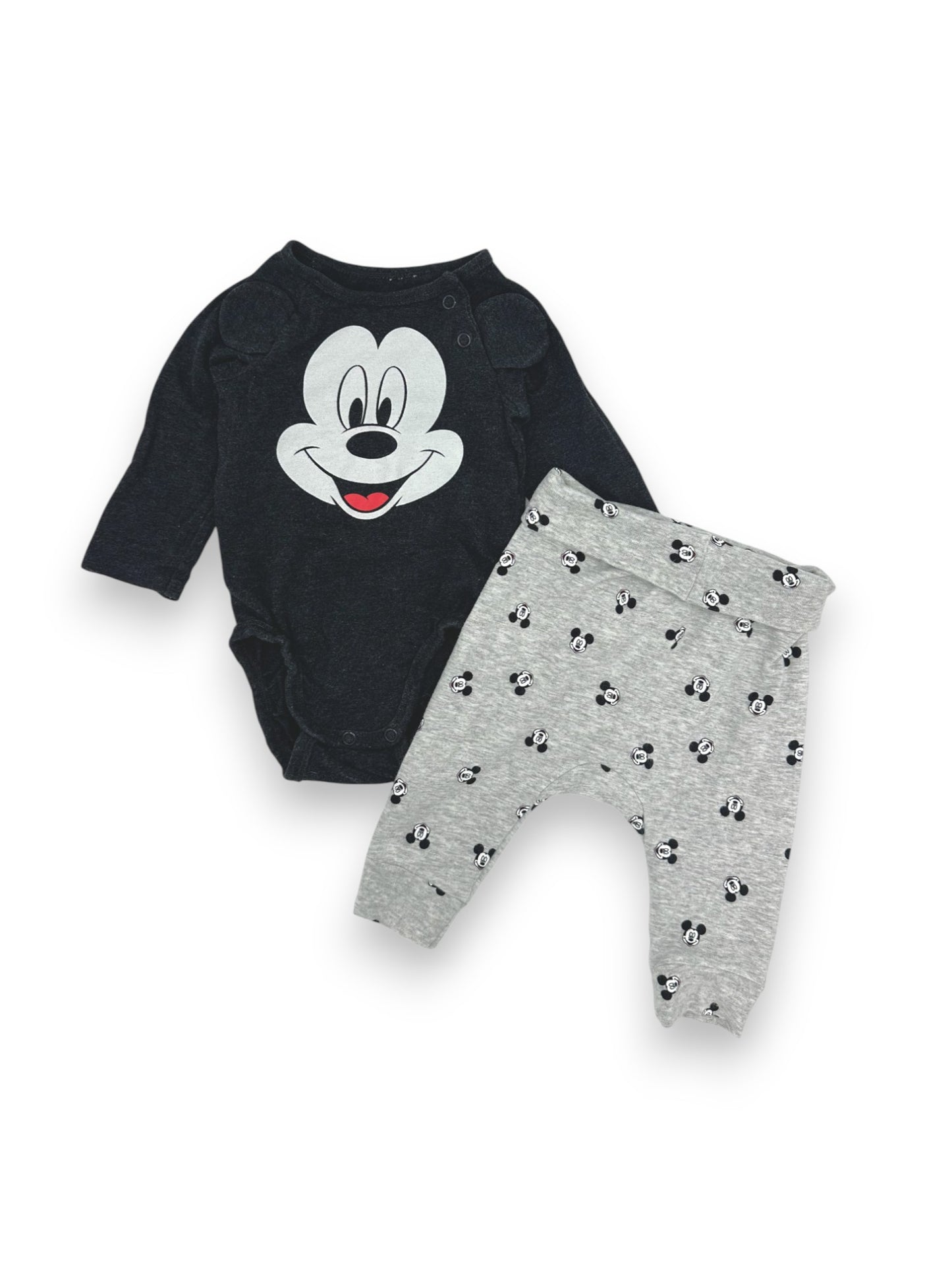 Conjunto Body e Calças Mickey 2-4 Meses