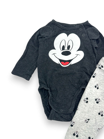 Conjunto Body e Calças Mickey 2-4 Meses