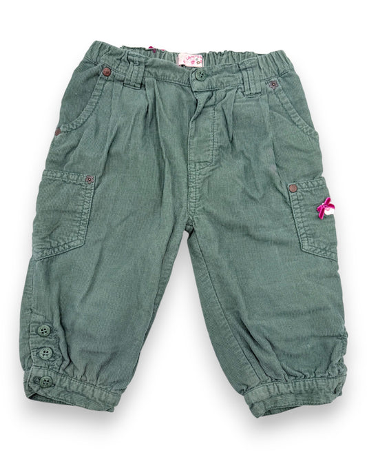 Green Corduroy Pants, Size 12 Months