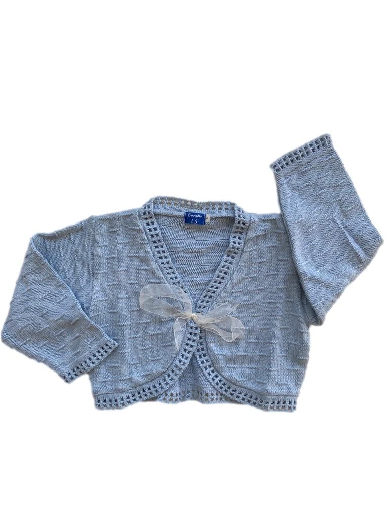 Casaco de Malha Bolero Azul 4 Anos
