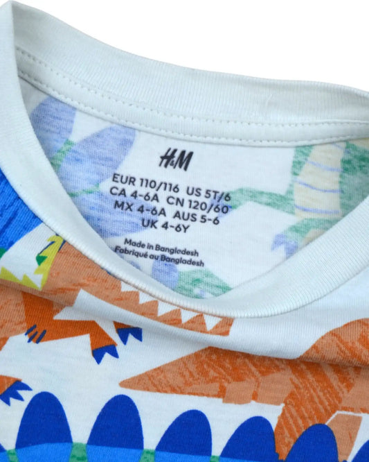 T-Shirt Dinossauros H&M - 4-6 Anos