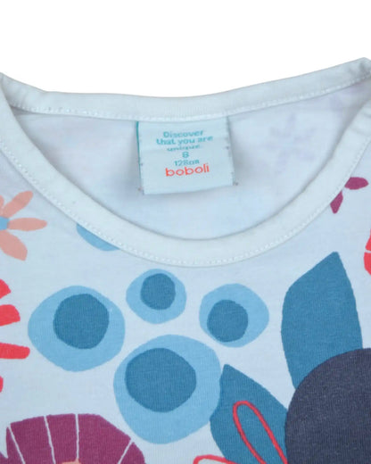 T-Shirt Flores BOBOLI - 8 Anos