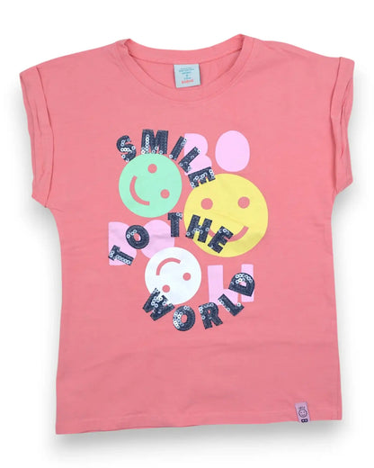 T-Shirt Rosa Smile BOBOLI - 8 Anos