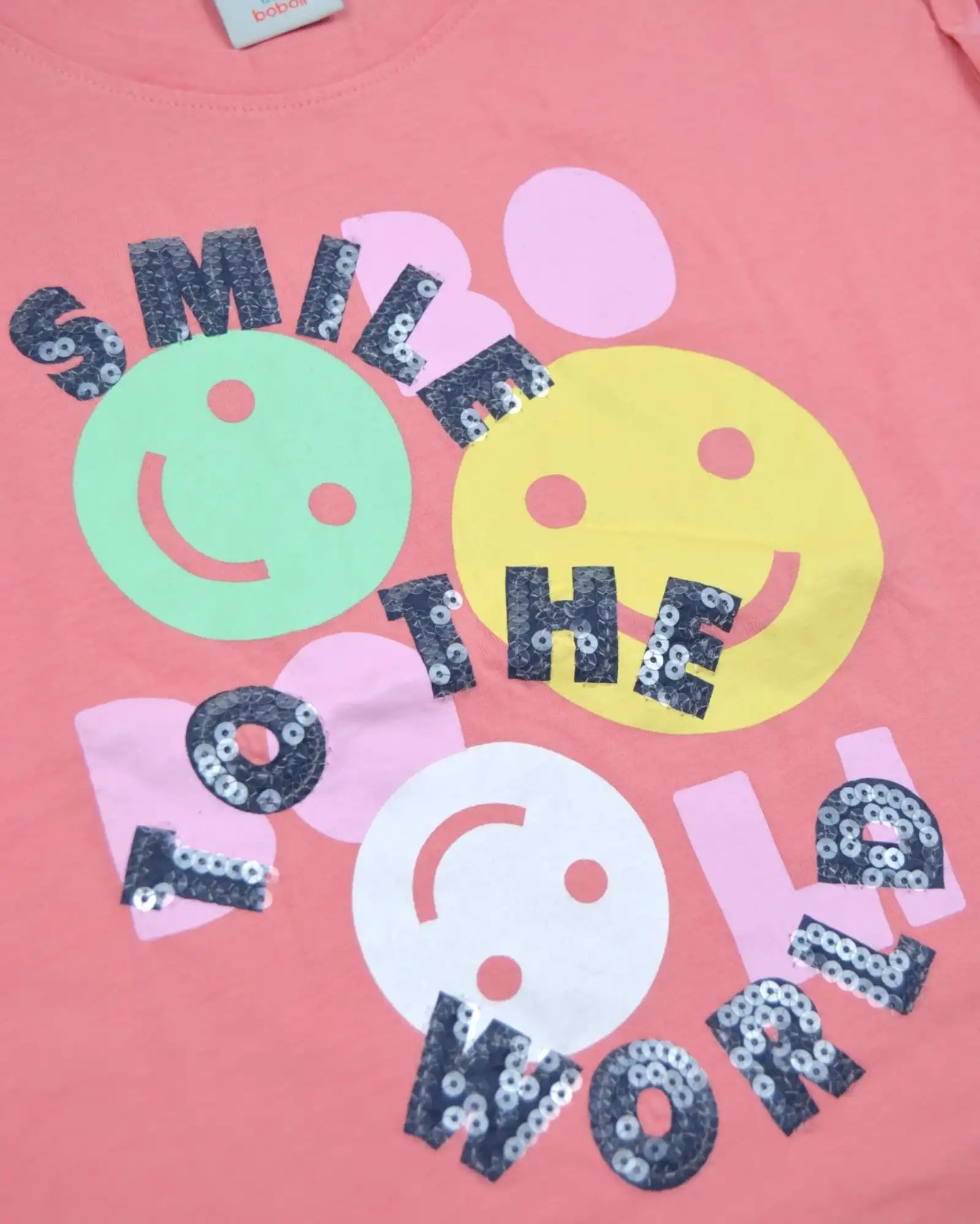 T-Shirt Rosa Smile BOBOLI - 8 Anos