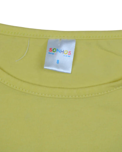 T-Shirt Amarela SONHOS - 8 Anos