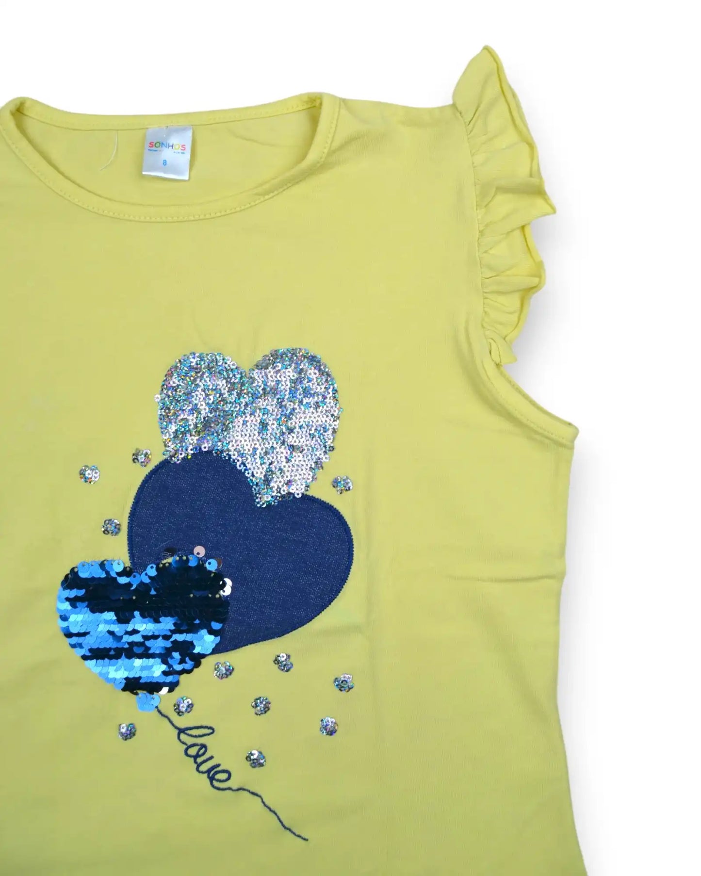 T-Shirt Amarela SONHOS - 8 Anos