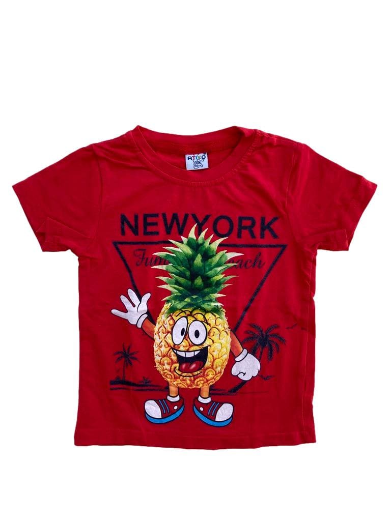 T-shirt Vermelha New York 3 Anos