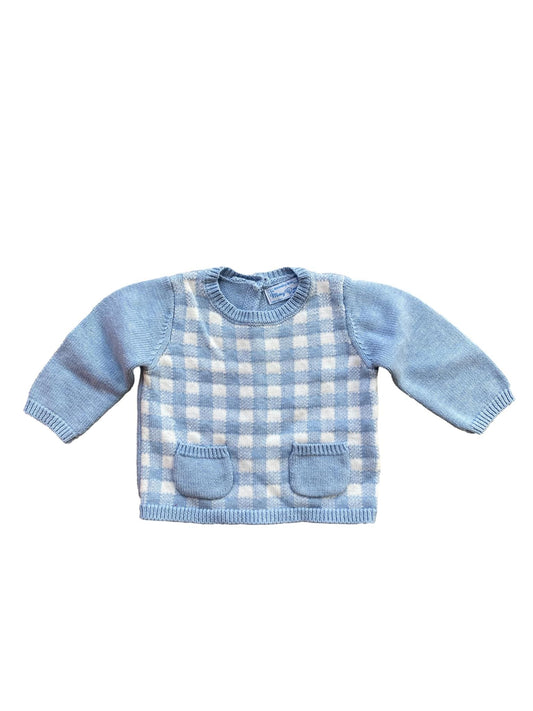 Camisola Xadrez Azul 1-2 Meses