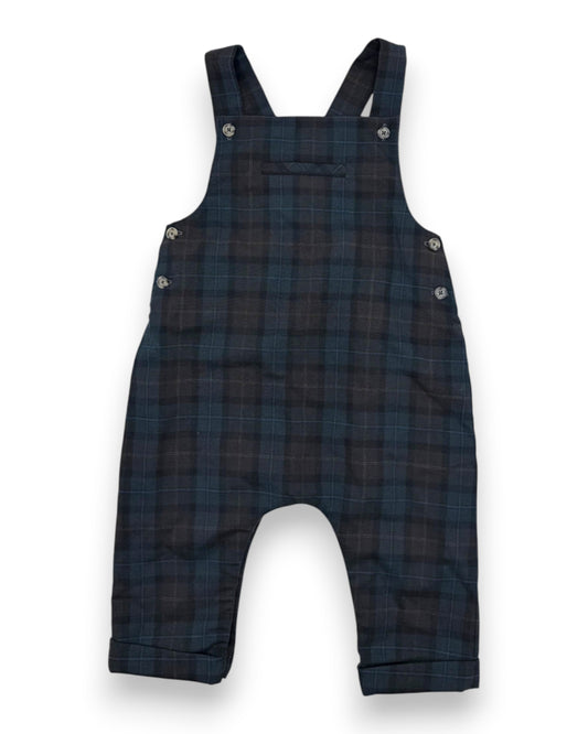 Jardineiras Xadrez Verde 6 Meses