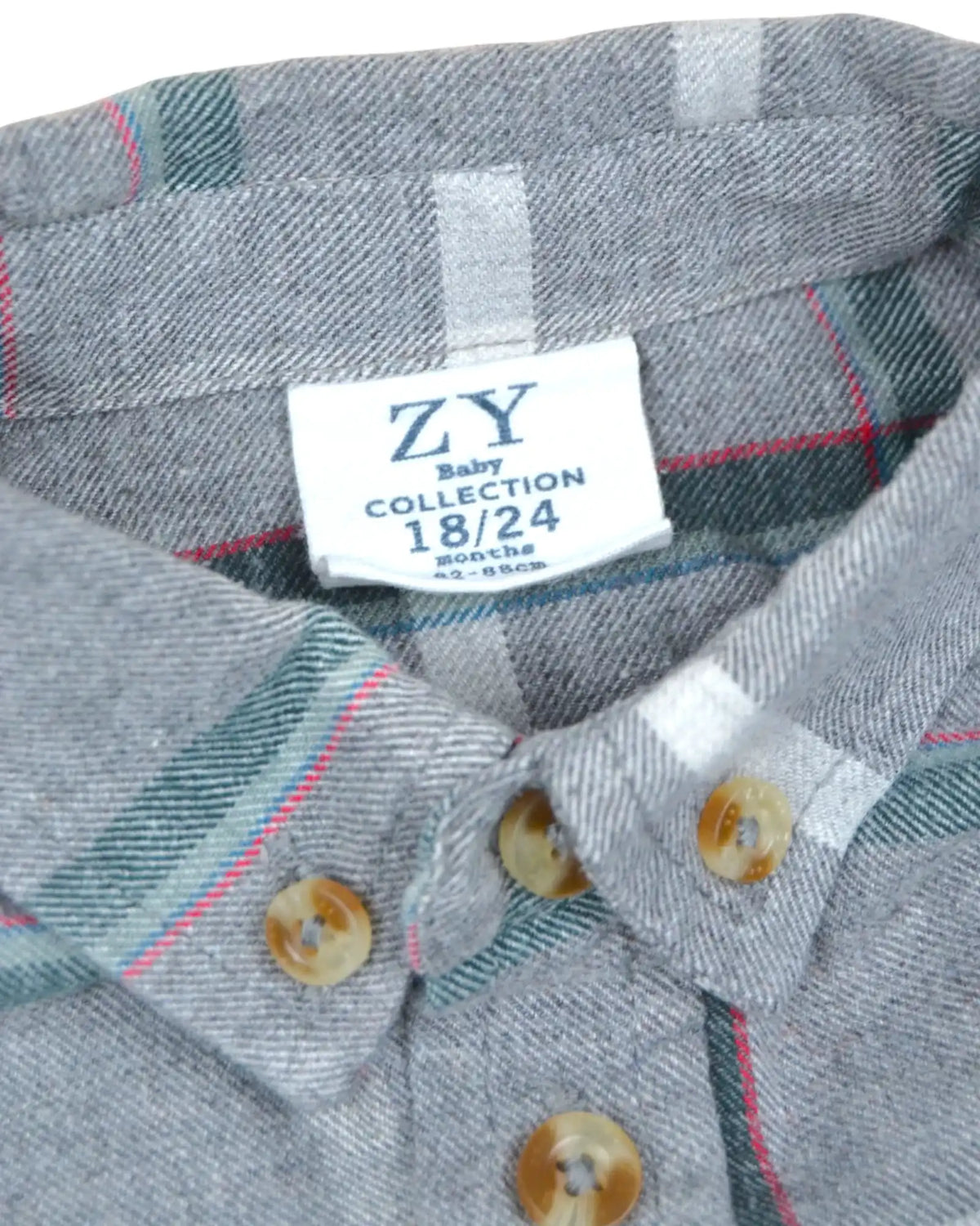 Camisa Xadrez Flanela ZIPPY - 18-24 Meses