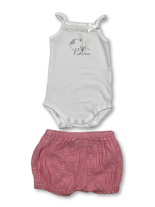 Strappy Bodysuit &amp; Shorts Set 1 month