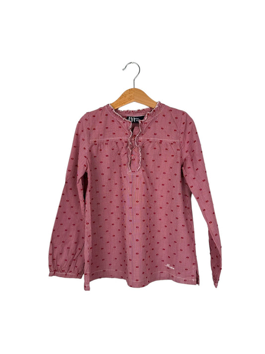 Red Cotton Blouse 8 Years