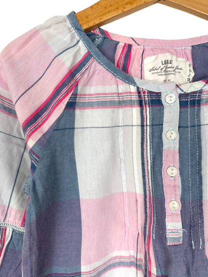 Glitter Plaid Blouse 5-6 Years