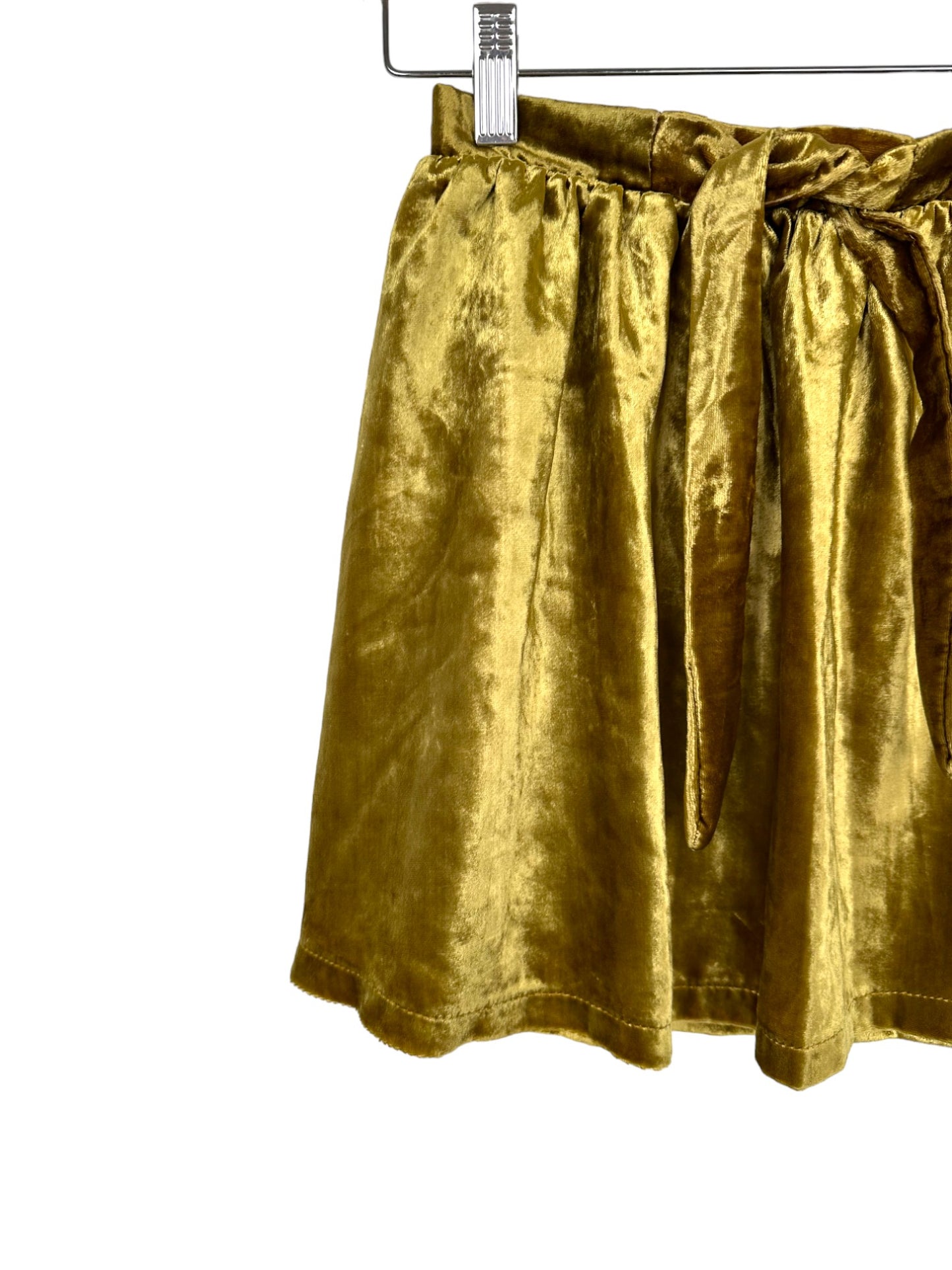 Golden Velvet Skirt 10-12 Years