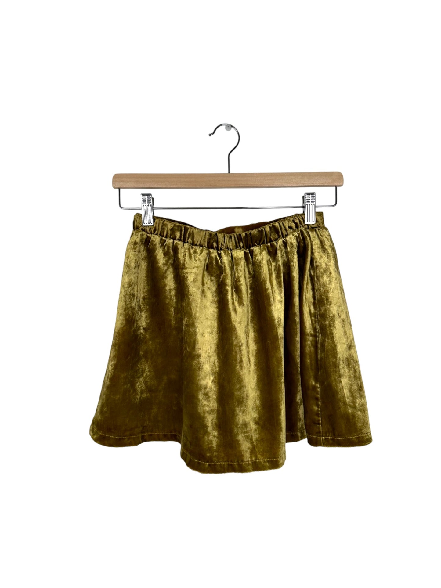 Golden Velvet Skirt 10-12 Years