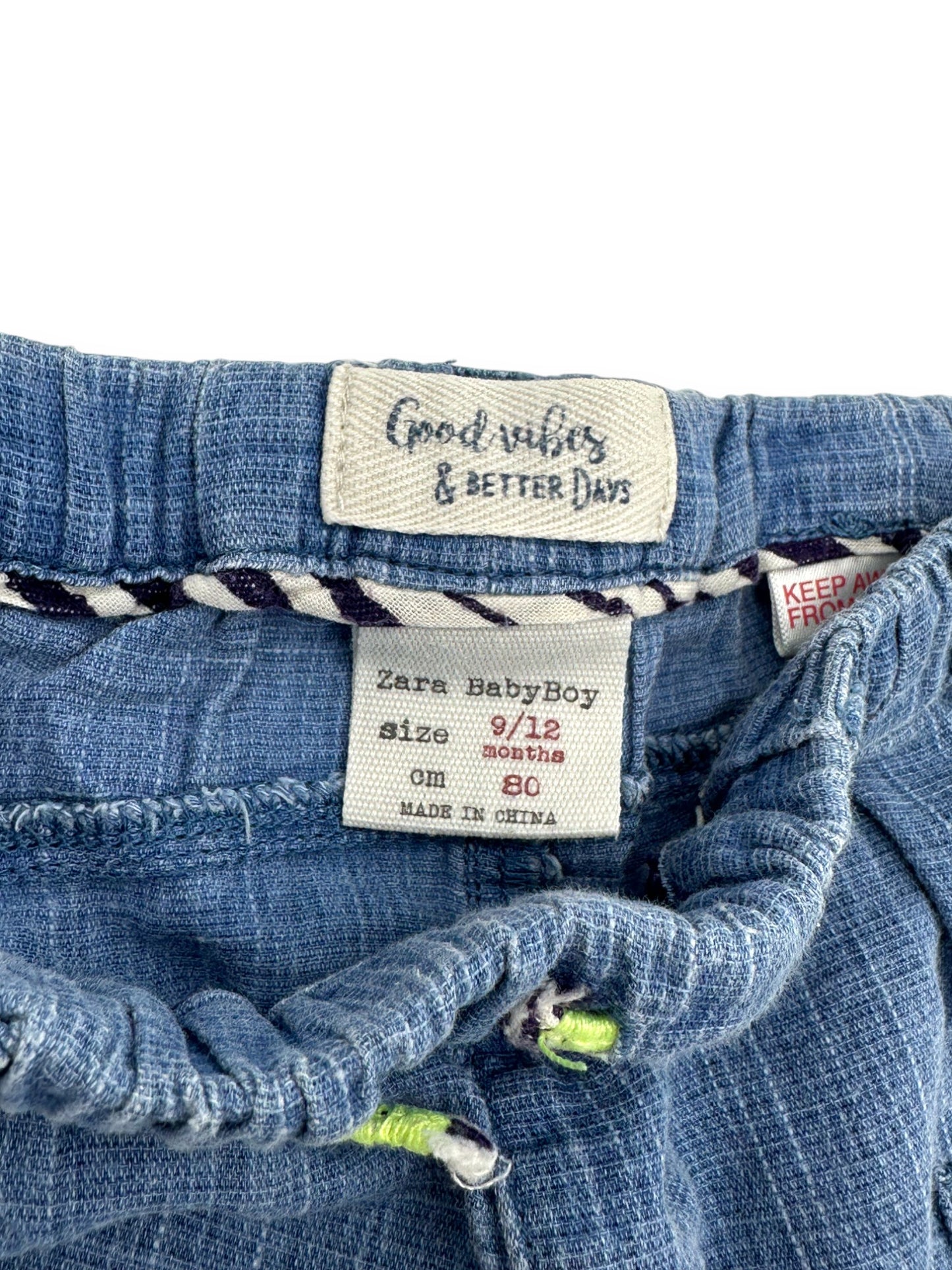 Blue Shorts 9-12 Months