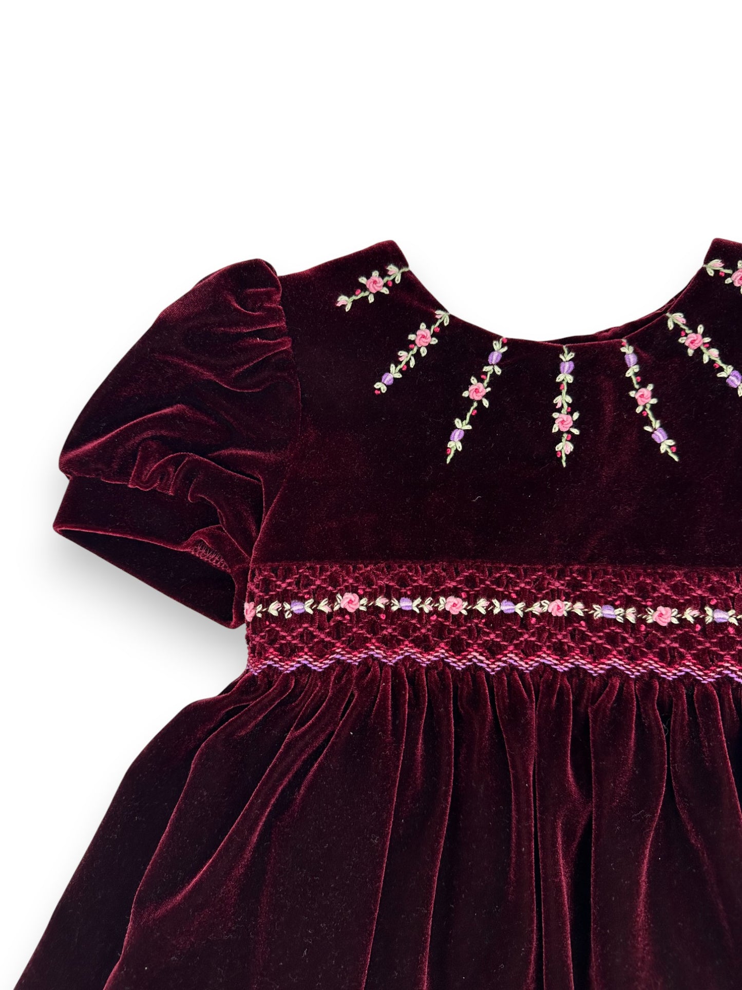 Vestido Veludo Vermelho 1,5-2 Anos