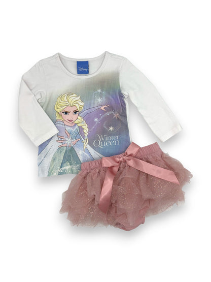 Conjunto T-shirt Frozen e Tutu 1 Ano