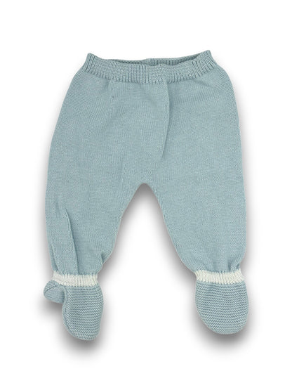 Calças Malha Azul 0-3 Meses
