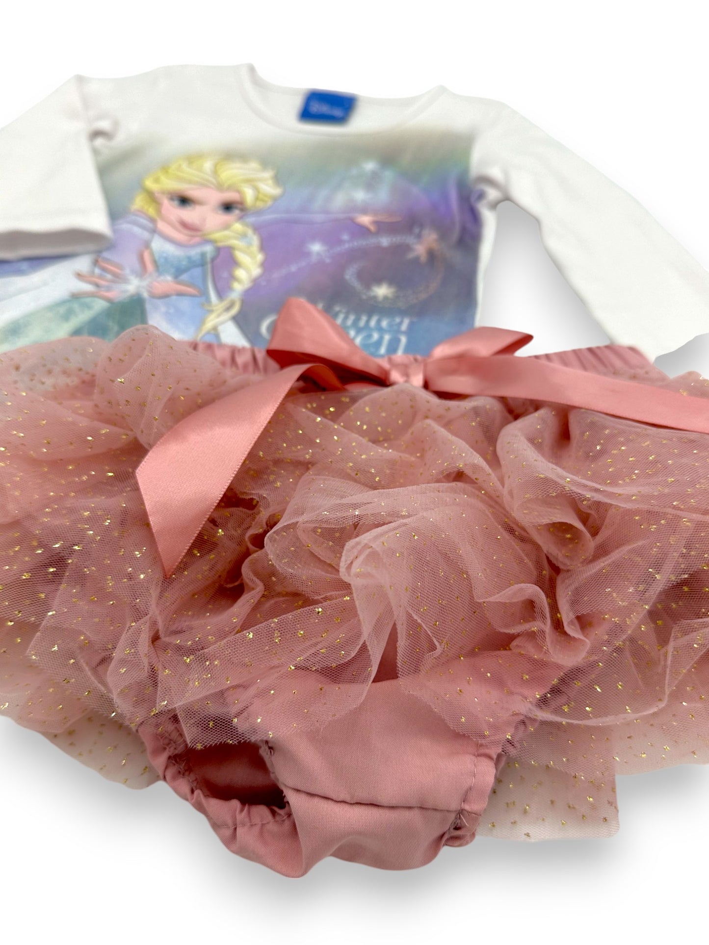 Conjunto T-shirt Frozen e Tutu 1 Ano