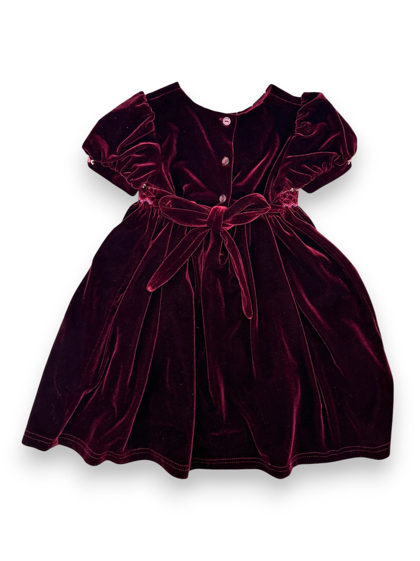 Vestido Veludo Vermelho 1,5-2 Anos