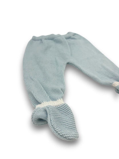 Calças Malha Azul 0-3 Meses