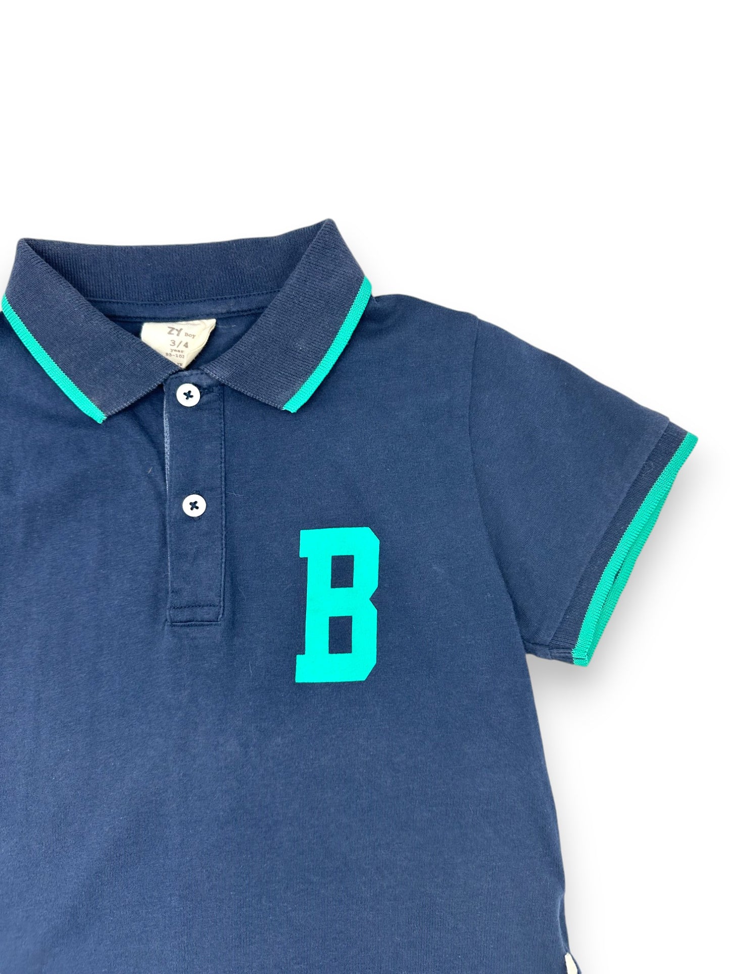 Blue Short Sleeve Polo Shirt 3-4 Years