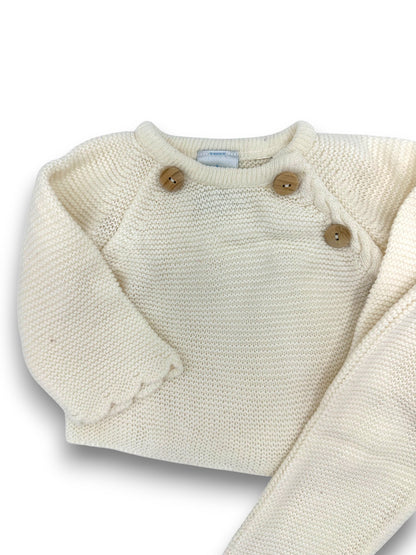 Conjunto Malha Bege 1 Mês