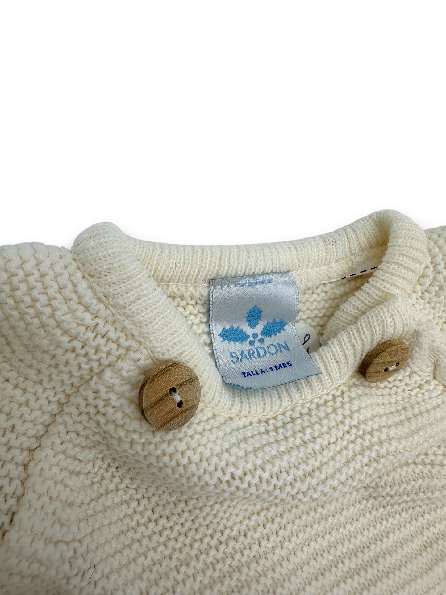 Conjunto Malha Bege 1 Mês