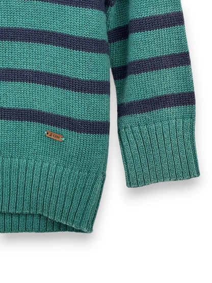 Green and Blue Knit Shirt 3 Years