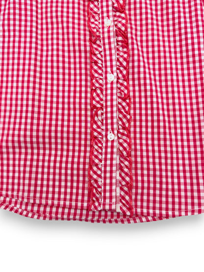 Pink Plaid Shirt Short Sleeve 5 Years