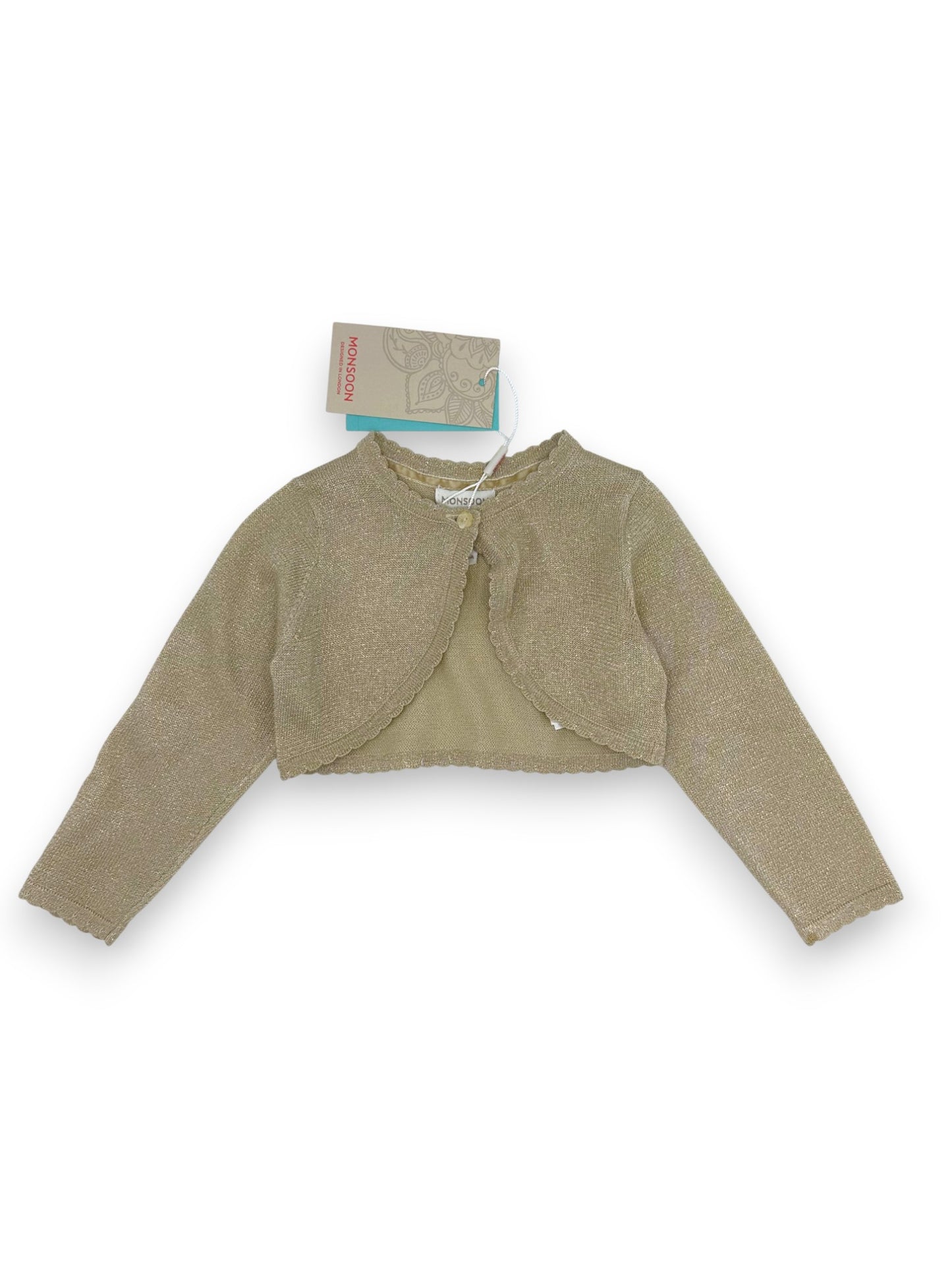 Gold Knit Bolero 6-12 Months