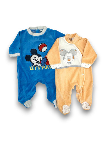 Conjunto 2 Babygrows Mickey 0-1 Mês