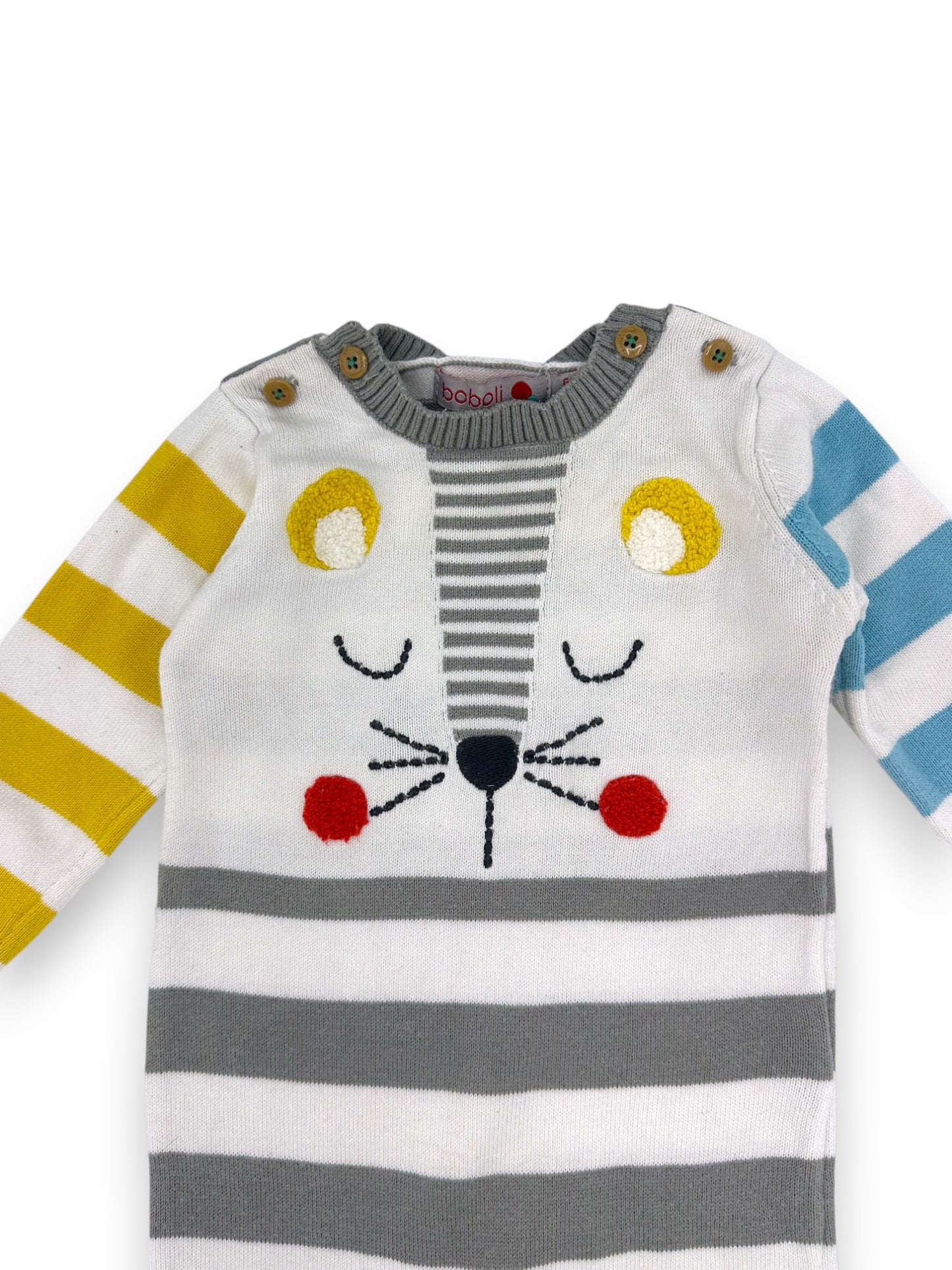 Babygrow Malha Riscas 3 Meses