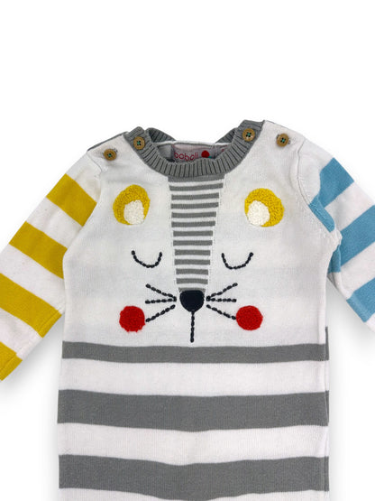 Babygrow Malha Riscas 3 Meses