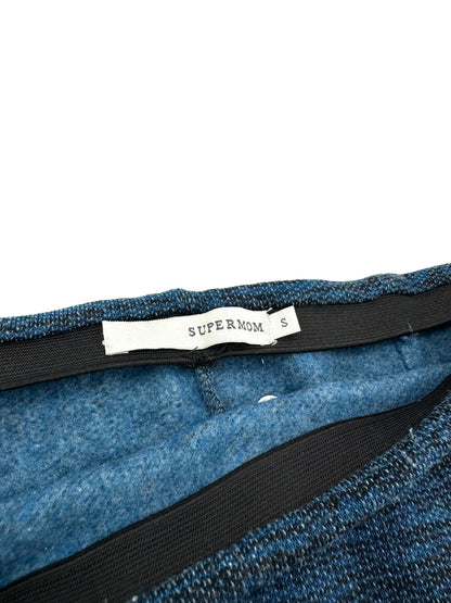 Saia Malha Azul Grávida Tam S