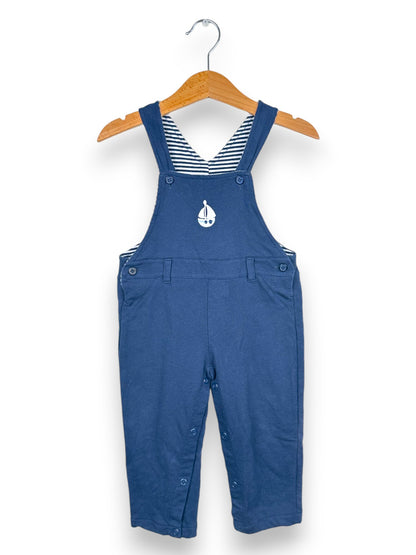 Blue Boat Overalls 12 Months