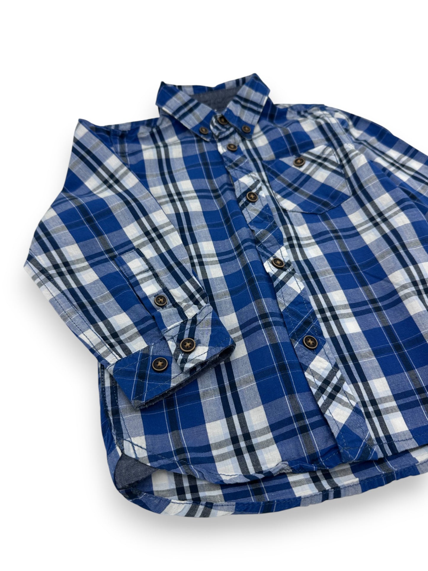 Camisa Xadrez Azul ZIPPY - 18-24 Meses