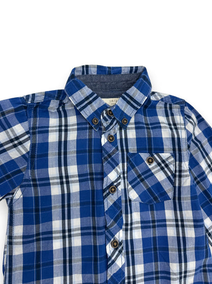 Camisa Xadrez Azul ZIPPY - 18-24 Meses