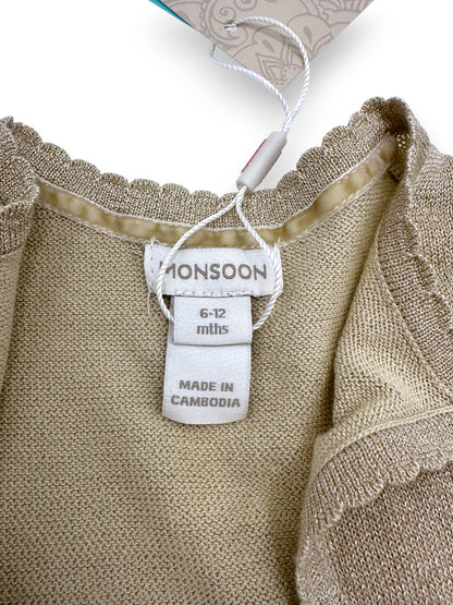 Gold Knit Bolero 6-12 Months
