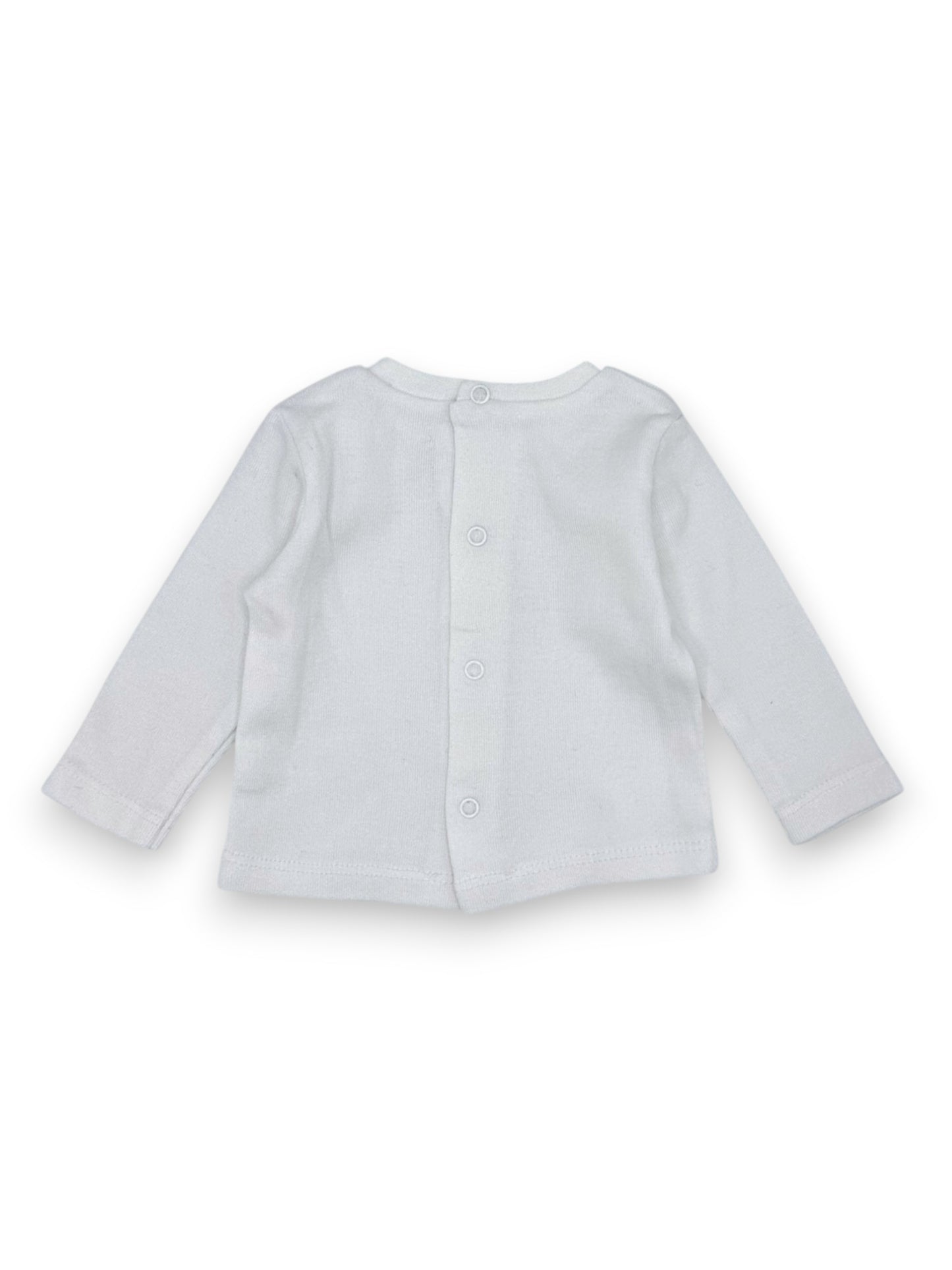 T-Shirt Branca Animais 1 Mês