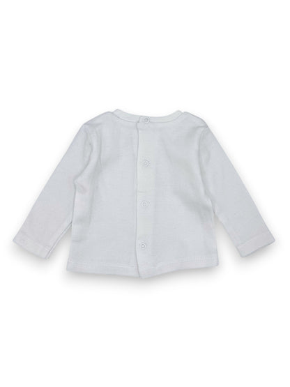 T-Shirt Branca Animais 1 Mês